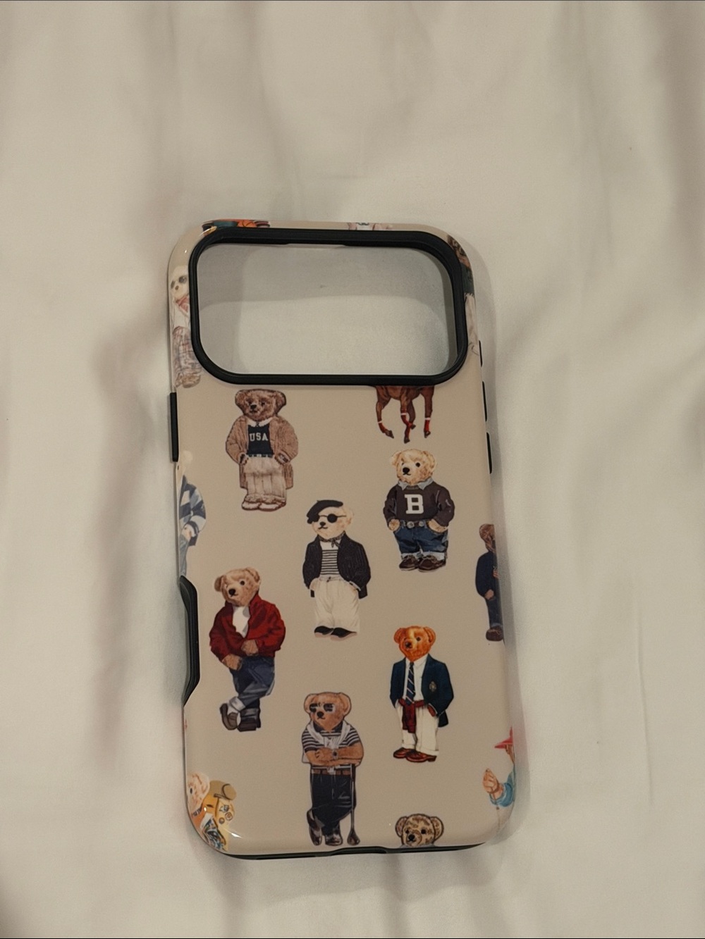 Ralph Lauren Cream Bear Print Phone Case